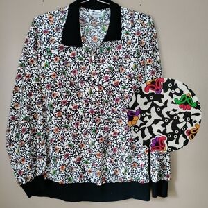 Women Notations Vintage blouse XL